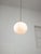 Mid-Century Modern Italian Pendant Lamp in Brass and Opaline For Sale - Image 6 of 15