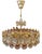 Brass and Crystal Glass Chandelier from Palwa, 1970s For Sale