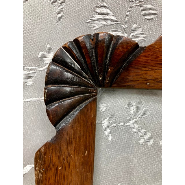 Wood Grand Antique Mahogany Shell-Carved Gallery Tray For Sale - Image 7 of 18