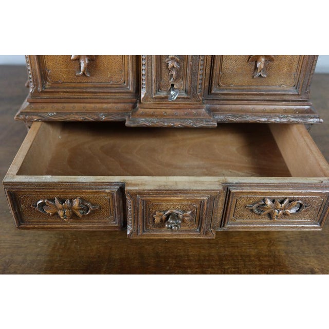 Vintage Liquor Cellar in Walnut For Sale - Image 3 of 14