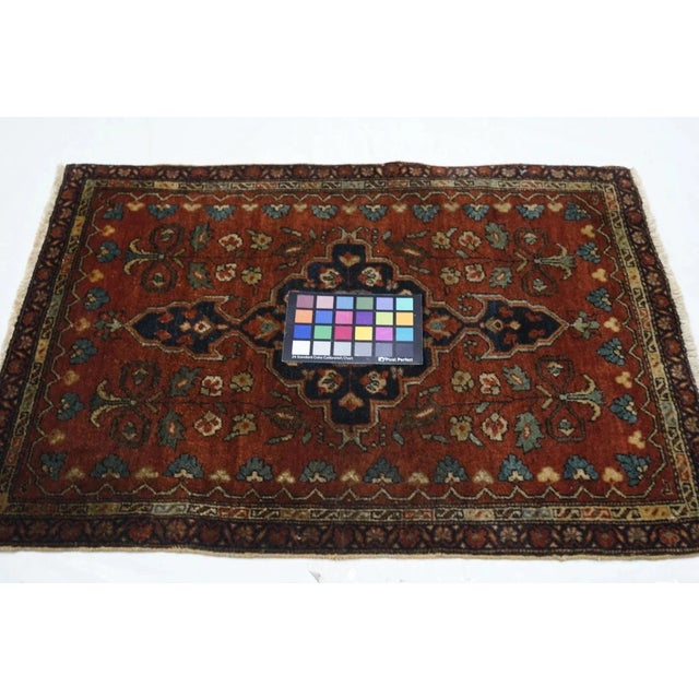 Antique Sarouk Rug 1'10'' x 2'5'' For Sale - Image 12 of 12