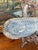Handmade Studio Pottery Tray With Blue Abstract Glaze and Textured Underside For Sale - Image 9 of 9