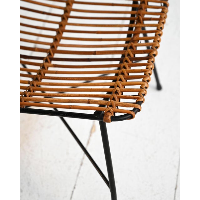 Bamboo and Metal Chairs, 1960s, Set of 2 For Sale - Image 11 of 13