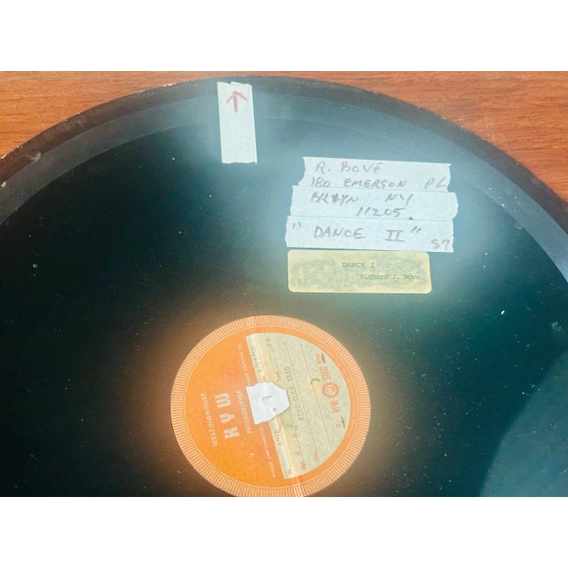 Plastic Richard Bové Painting on XL Vinyl Dance Signed I 1980s Abstract Pop Art For Sale - Image 7 of 9