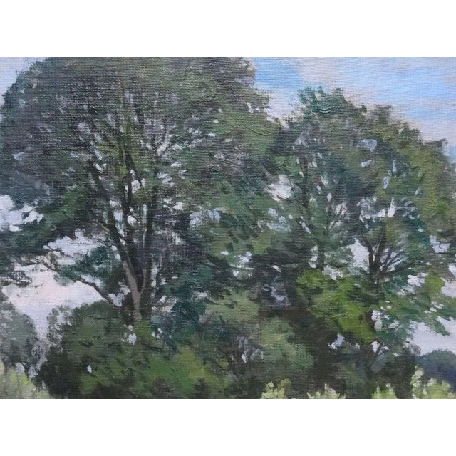 Alfejs Bromults, In the Heyday of Summer, 1988, Oil on Canvas and Cardboard For Sale - Image 4 of 6