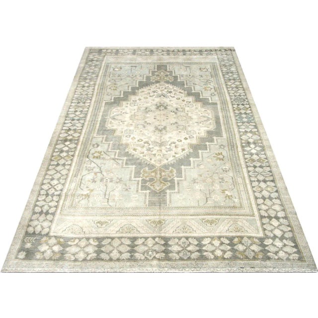 1960s 1960s Turkish Oushak Rug For Sale - Image 5 of 7