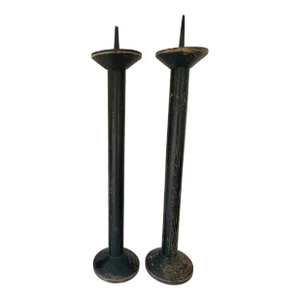 Pair of Antique French Church Candlesticks