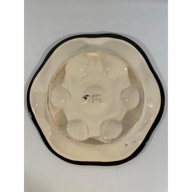 Vintage 1950s French Saint Jean De Bretagne Majolica Oyster Plate For Sale - Image 4 of 18