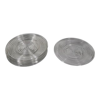 Mid 20th Century Anchor Hocking Manahttan Pattern Salad Plates- Set of 6 For Sale