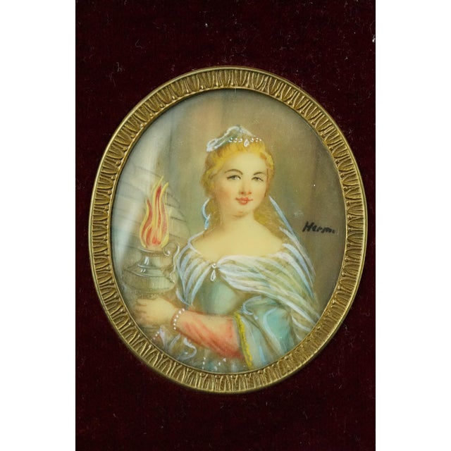 Herme and Says, Miniatures, 1900s, Cellulose, Framed, Set of 2 For Sale - Image 15 of 18