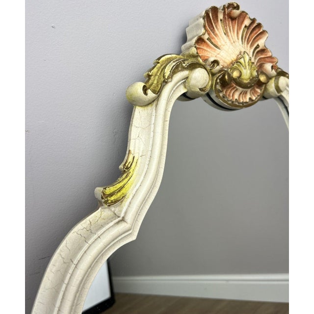 Vintage French Shabby Chic Ornate Wall Mirror For Sale - Image 3 of 11