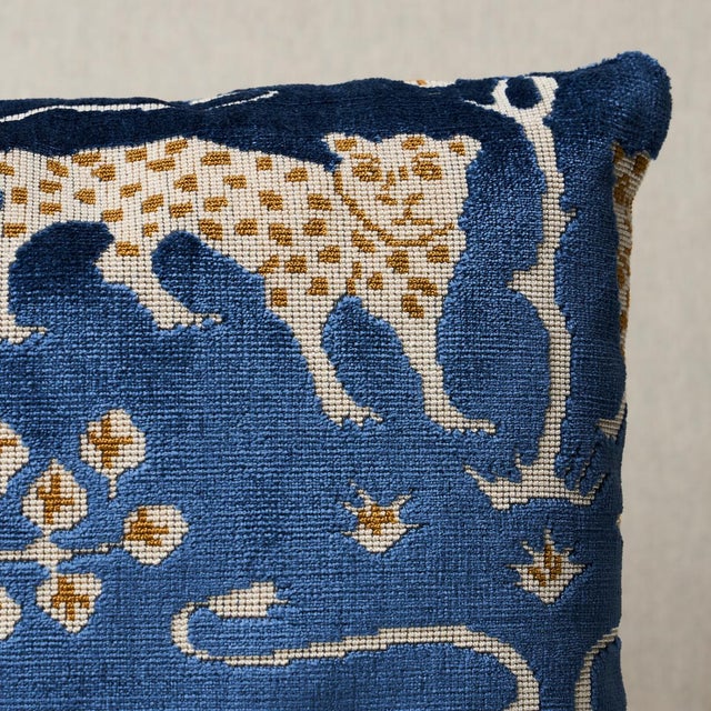 This pillow features Woodland Leopard Velvet with a knife edge finish. A host of historic paintings and textiles served as...