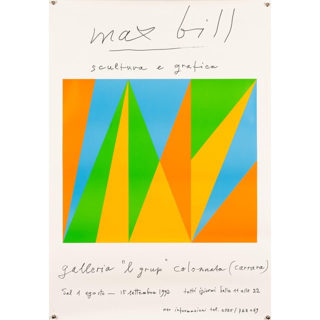 Sculpture and Graphics Original Exhibition Poster by Max Bill, 1992 For Sale - Image 9 of 9