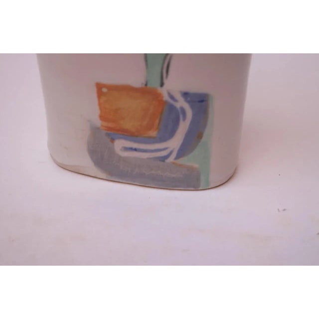 Studio Ceramic Vase With Floral Decoration Singed Pollack, 1976 For Sale - Image 9 of 13