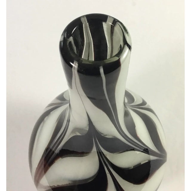 1970s Handblown Art Glass Vase For Sale - Image 6 of 8