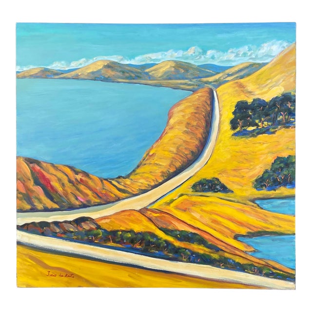 “Along the Coast” Large Oil on Canvas by Joao De Brito - For Sale