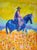 High Plains Blue Cowboy Painting by Joseph Christy For Sale