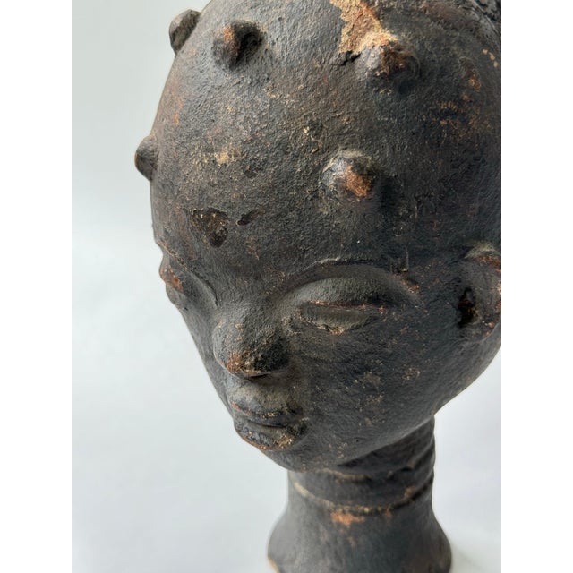 Black 19th Century Akan Terracotta Head For Sale - Image 8 of 12