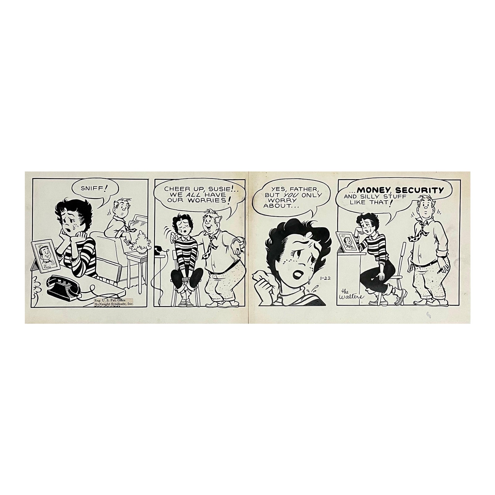 Jerry Walter & Linda WalterOriginal Vintage Syndicated Ink Drawing ...