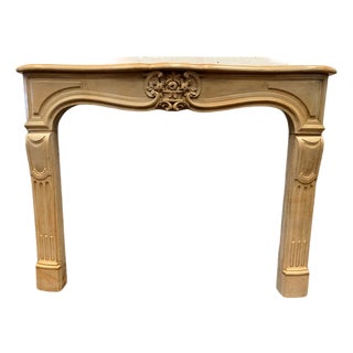 Louis XV Style Fireplace in Natural Stone, 1900s For Sale