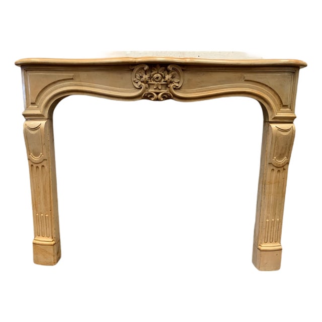 Louis XV Style Fireplace in Natural Stone, 1900s For Sale