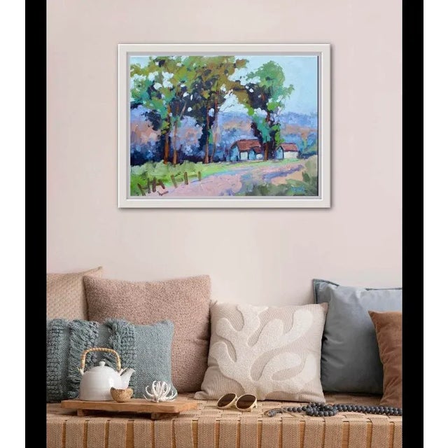 2020s Eucalyptus Trees, Modern Impressionist Landscape Oil Painting For Sale - Image 5 of 8