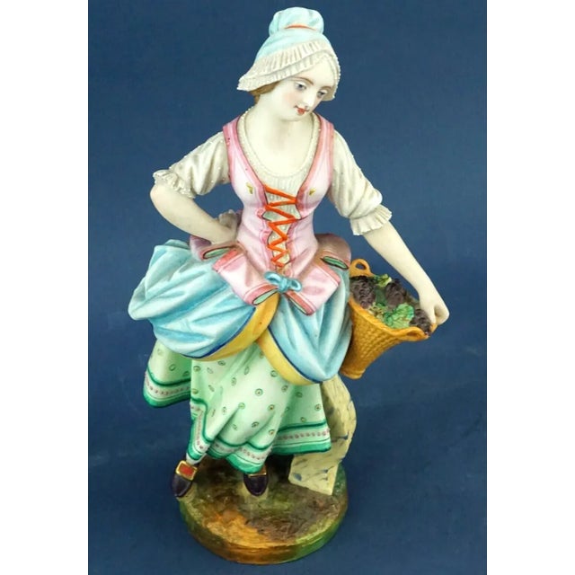 19th Century Biscuit Porcelain Lady by Jean Gille, Paris, France For Sale - Image 10 of 18