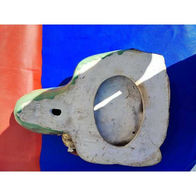 Painted Terracotta Bas-Relief of Our Lady and Child, 1920s For Sale - Image 9 of 13