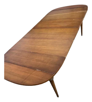 1950s John Stuart Inc Compact 5 Leg Table With 4 Leafs