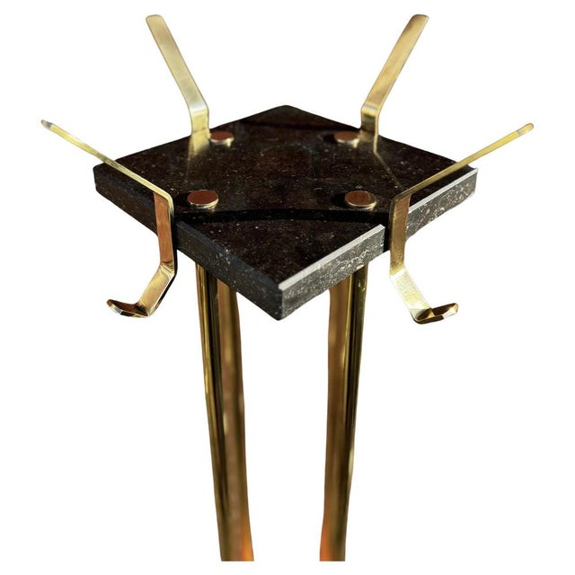 Hollywood Regency Large Art Deco Italian Standing Coat Rack, 1950s For Sale - Image 3 of 15