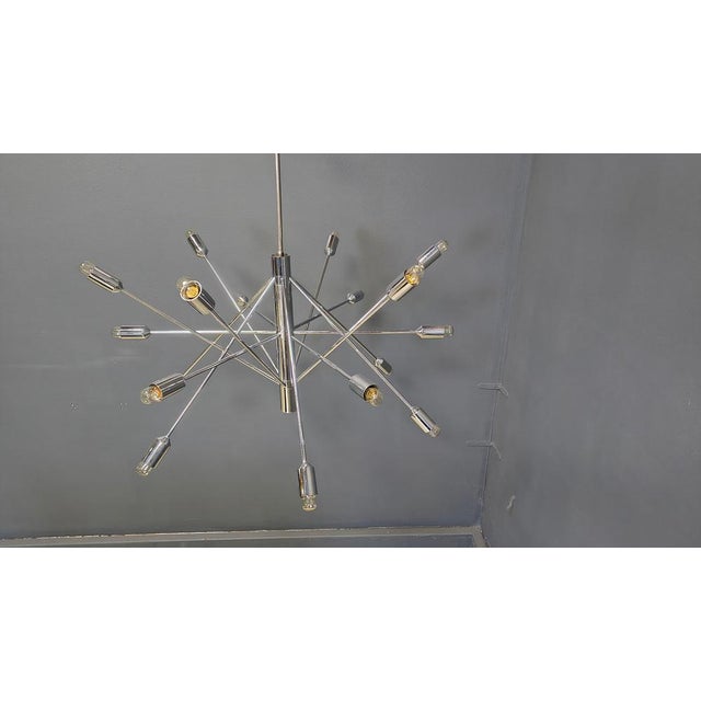 Vintage Sputnik Chrome Chandelier, 1970s For Sale - Image 4 of 18
