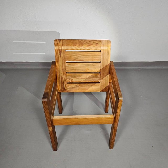 Pine Chair with Foldable Seat, 1970s For Sale - Image 16 of 18