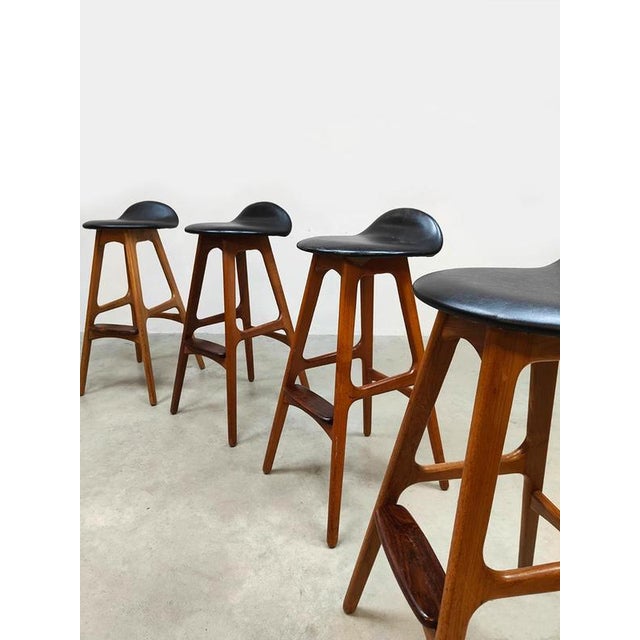 1970s Vintage Danish OD 61 Stools by Erik Buck for OD Møbler, 1970s, Set of 4 For Sale - Image 5 of 8