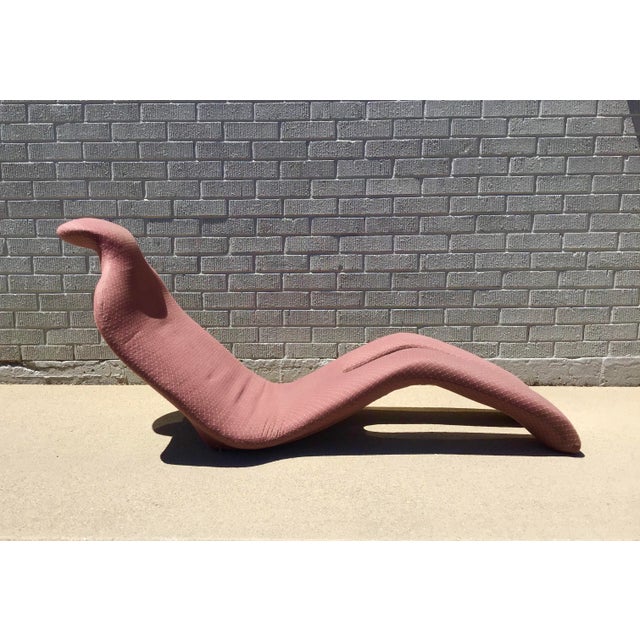 Olivier Mourgue Bouloum Fiberglass and Fabric Lounge Chair For Sale In Denver - Image 6 of 13