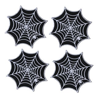 Spider Web Cocktail Napkins - Set of 4 For Sale