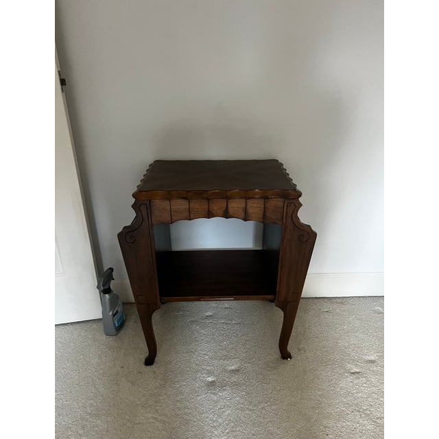 Wood 1970s Wooden MCM Side Table With Shelf Storage For Sale - Image 7 of 8