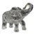 1950s Detailed Crystal Glass Lidded Elephant Figurine Box For Sale