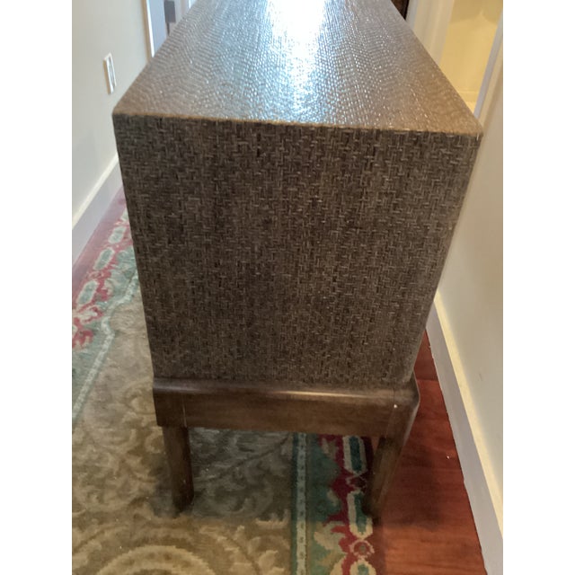 1990s Marge Carson Rattan Credenza Chairish