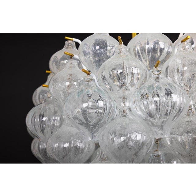 Large Tulipan Glass Chandelier from Kalmar, Austria, 1960s For Sale - Image 14 of 16