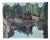 G. Delaire, Barges on the Seine, 20th Century, Oil Painting on Canvas For Sale
