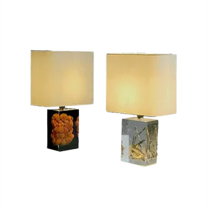 French Acrylic Glass Table Lamps by Pierre Giraudon, 1970s, Set of 2