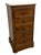 Mid-Century Modern Antique Style Marble Top Bedside Chest With Drop Front Cabinet For Sale - Image 3 of 10