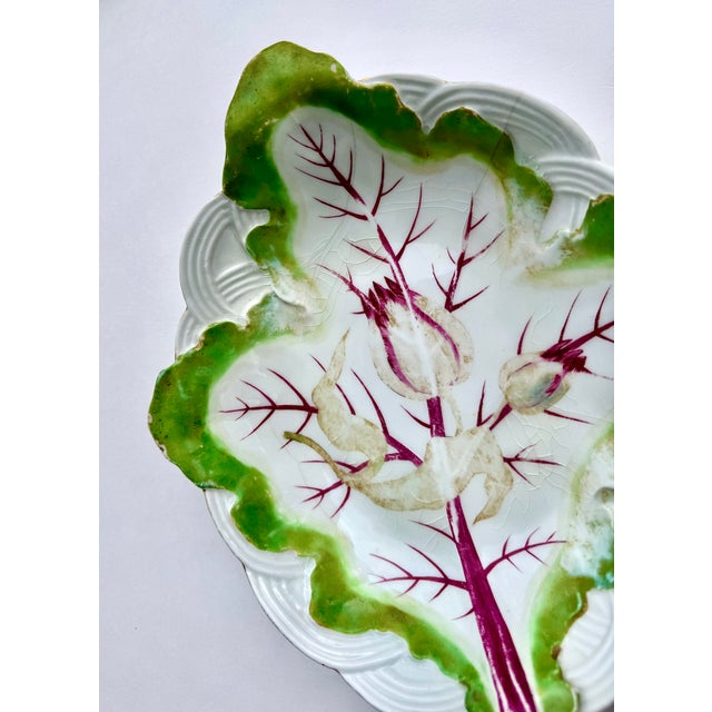 Chelsea Porcelain Chelsea Porcelain Trompe-L’Oeil Leaf Dish, Radish Plate Circa 1755 For Sale - Image 4 of 16