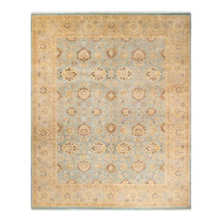 Mogul, One-of-a-Kind Hand-Knotted Area Rug - Light Blue, 8' 4" x 10' 1" For Sale