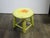 1970s Vintage French Country Lime Green Rustic Footstool Stool W a Child Pictured For Sale - Image 5 of 16
