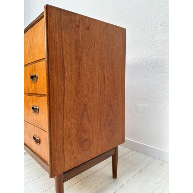 Vintage Danish Teak Vanity Chest of Drawers, 1960s For Sale - Image 12 of 14