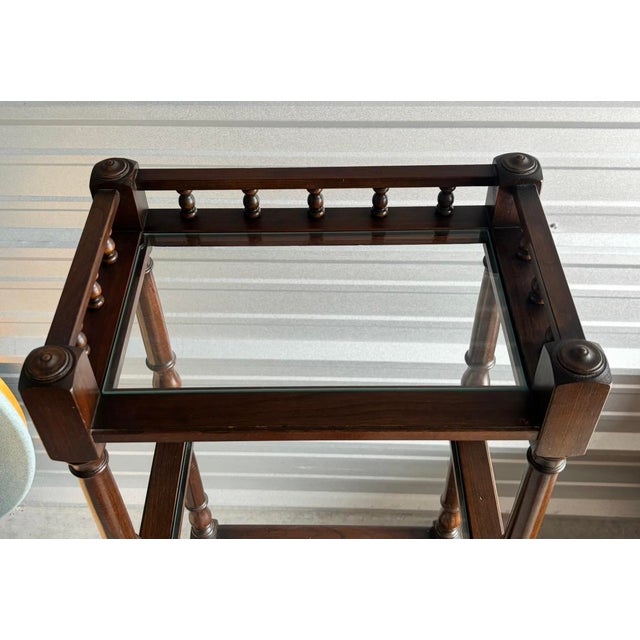 American Vintage Pennsylvania House Solid Cherry Wood Étagère Display Shelf With Drawer For Sale - Image 3 of 16