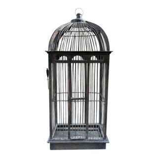 1950s Vintage Wooden Birdcage For Sale