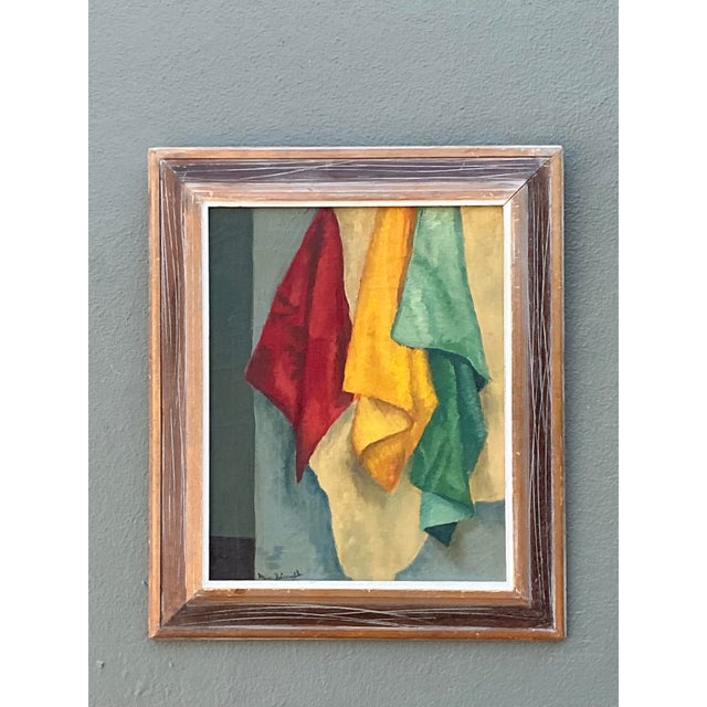 Vintage Original Still Life Oil Painting on Canvas For Sale - Image 11 of 12