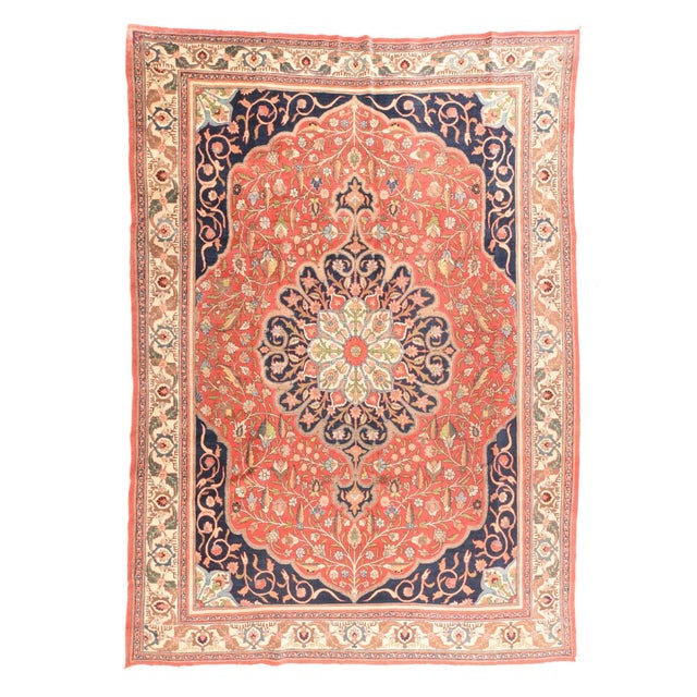 Antique Tabriz Rug 8'6'' X 11'6'' For Sale - Image 4 of 4